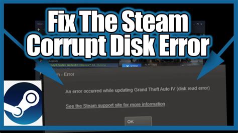 How To Fix Steam Corrupt Disk Error Youtube