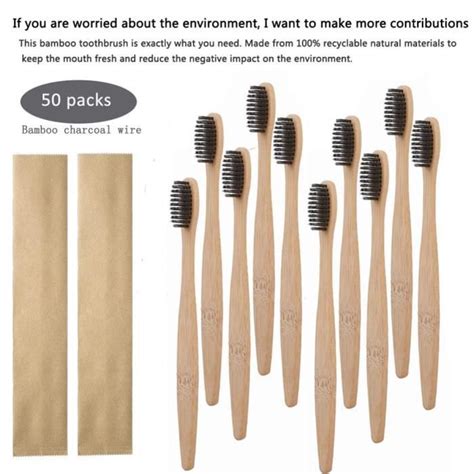 Paper Bag Brosse Dent En Bambou Naturel Accessoire D Hygi Ne Orale