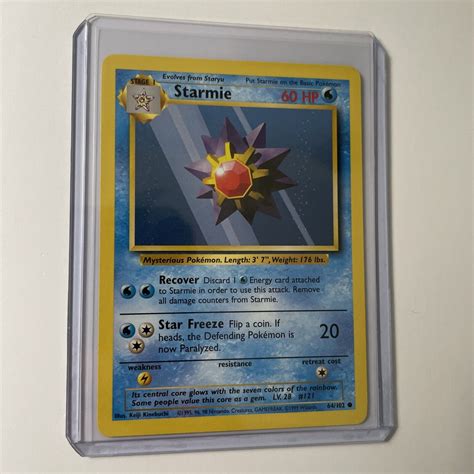 Pok Mon Card Starmie Base Set Common Card Unlimited Nm Mint Ebay