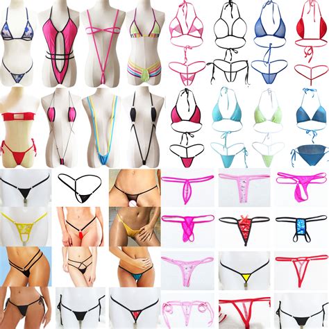 Women S Underwear One Piece Lingerie Sexy Perspective Swimsuit Halter Neck High Cut Thong Mini