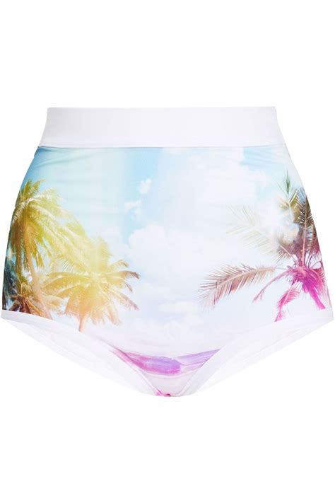 BALMAIN Hoch sitzendes Bikini Höschen mit Print THE OUTNET