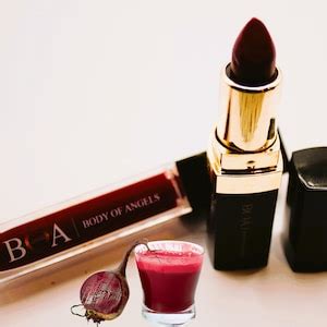 Beetroot Herbal Lipstick & Gloss Dark Red Wine Color - Etsy