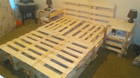 DIY Wood Pallet Bed Frame No Screws Nails Or Tools