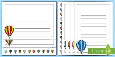 Hot Air Balloon Page Border Pack Teacher Made Twinkl