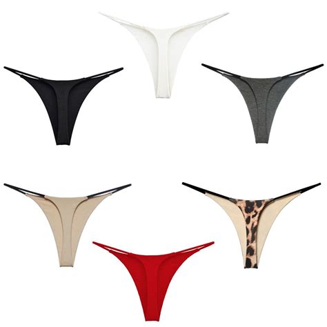 Pack Sexy Women S Thong Thin Strap Solid Color Low Rise Hot Bikini Shop Today Get It