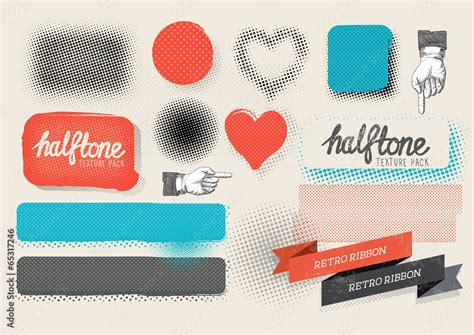 Vector Halftone Texture Pack Stock Vector | Adobe Stock