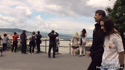 Brunette Gets Huge Dick In Public Pub