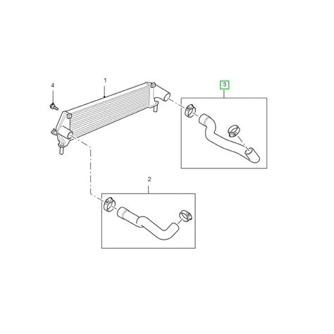 Durite intercooler côté droit Defender TD4 Puma