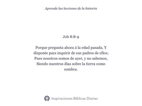 Job 8 8 9 Inspiraciones Bíblicas Diarias