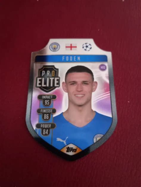 Match Attax 202122 Sh2 Phil Foden Man City Pro Elite Chrome Shield £