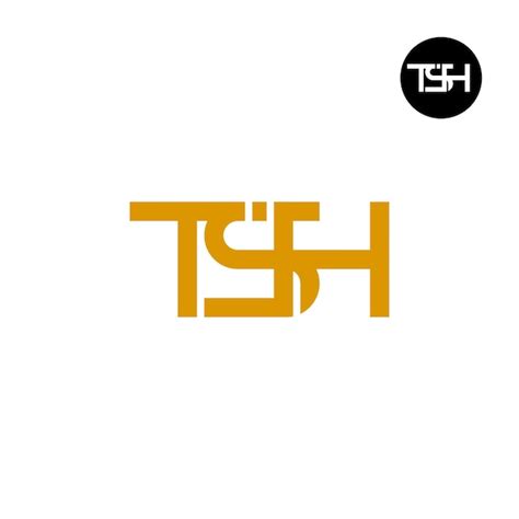 premium vector letter tsh monogram logo design