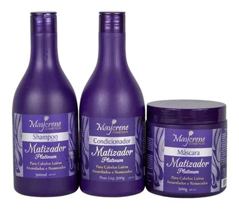 Kit Matizador Platinum Loiros E Grisalhos Maycrene X Ml