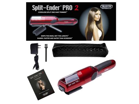 Split Ender Pro Red Cordless Damage Split End Hair Trimmer By