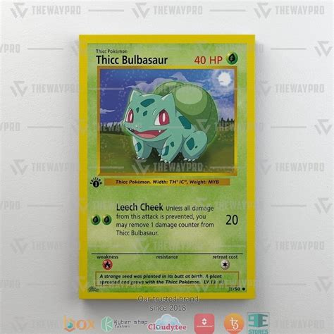 HOT Thicc Bulbasaur PKM Canvas Express Your Unique Style With BoxBoxShirt