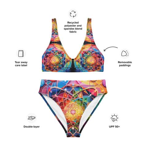 Sacred Geometric Bikini Set Unique Bathing Suit Women S Etsy