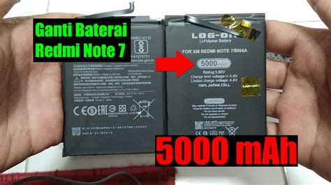 Review Singkat Baterai Log On Xiaomi Redmi Note 7 5000mAh Bagus Gak