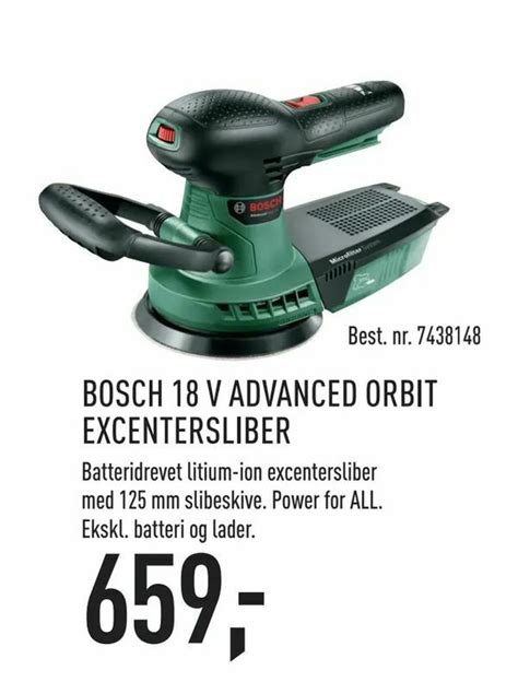 Bosch 18 V Advanced Orbit Excentersliber Tilbud Hos Johannes Fog