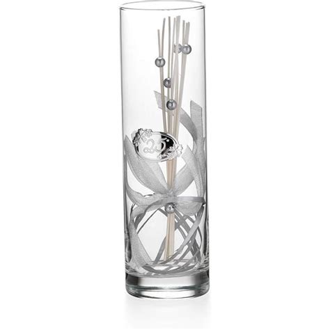 Le Phare Vase 25 Anniversaire 26 Cm Personnalisé Mariage Argent Cristal