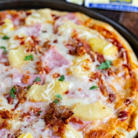 Homemade Pizza (Hawaiian Pizza Recipe) - Crazy for Crust