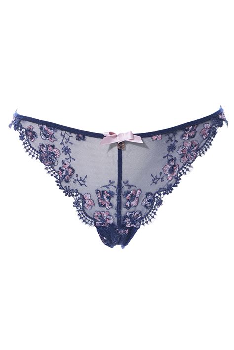 MIA BLEU Satin Slip MADAME PIERRE Swiss Made Lingerie