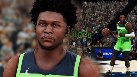 NBA 2K22 Anthony Edwards Cyberface Hair And Body Model By PPP