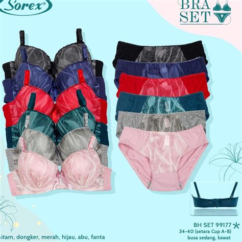 Jual Mall Sorex Bra Set Busa Sedang Kawat Kait 3 Setara Cup A B Cd