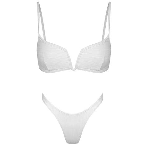 Costumi Da Bagno Da Donna Con Scollo A V Perizoma Bikini Da Donna