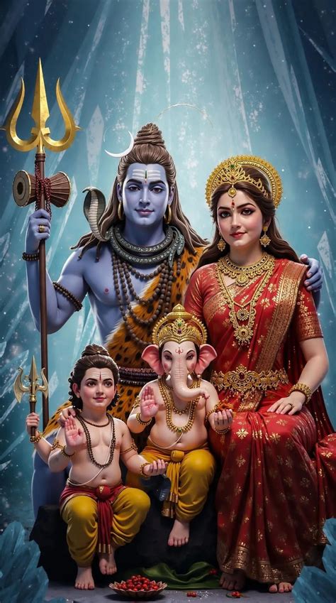 god shiva family photo shiv family hd wallpaper