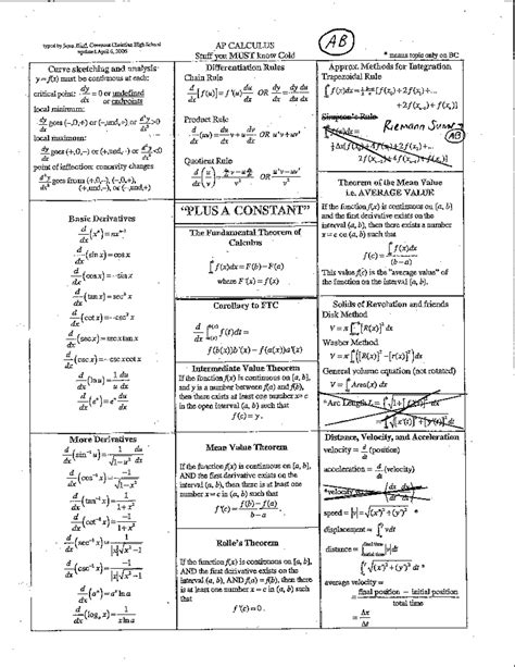 Stuff You Must Know Cold - Studocu