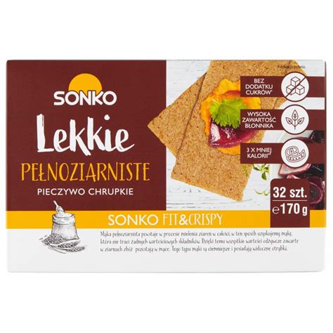 Pieczywo Chrupkie Lekkie Pe Noziarniste Sonko Kalorie Kj I Warto Ci