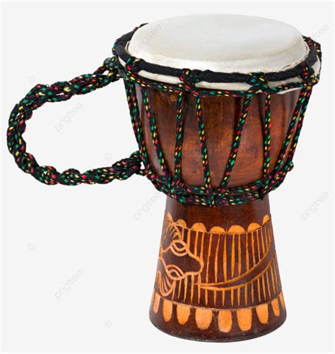 Tambor Djembe Africano Aislado En Blanco Hecho A Mano PNG Dibujos