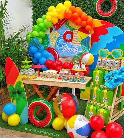 Decoracin Pool Party Birthday Pool Party Ideas Fiestas En La