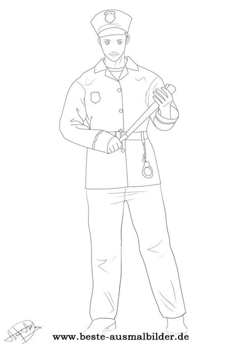 Polizist Malvorlage- kostenlose Ausmalbilder von Menschen und ihren