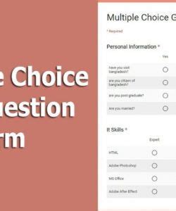 question  answer form template