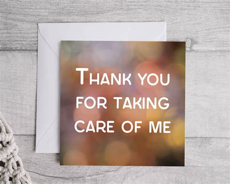 how to say thank you for taking care of someone