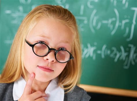 Premium Photo Portrait Of Student Nerd And Child Thinking By