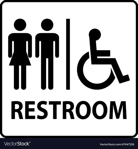 Unisex and disabled toilet door signhandicap Vector Image