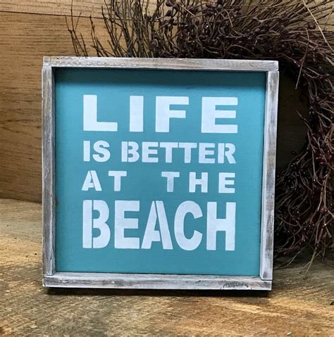 Beach House Decor Wooden Beach Sign Beach House Sign Life Is Better