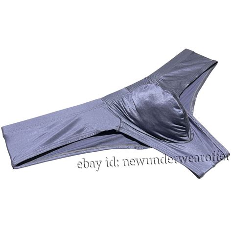 Mens Silk Satin Boxer Briefs Underwear Enhance Pouch Brazilian Bikini Underpants EBay