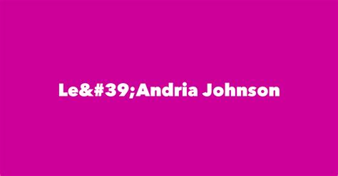 le'andria johnson net worth 2021
