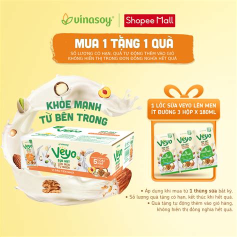 veyo box  naturally fermented nut milk  japanese peach flavor