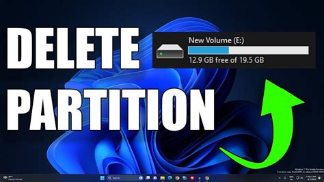 How To Remove Or Delete Drive Partition In Windows 11 Youtube