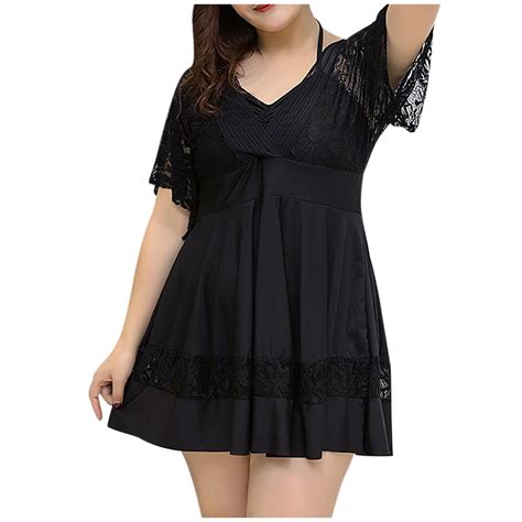 Efsteb Women Swimsuit V Neck Bathing Suit Summer Swim Swimsuits Beach Bikini Slim Solid Color