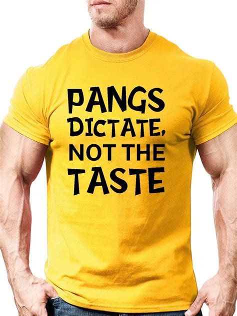 Pangs Dictate Taste Print T Shirt Tees Men Casual Short Temu Canada