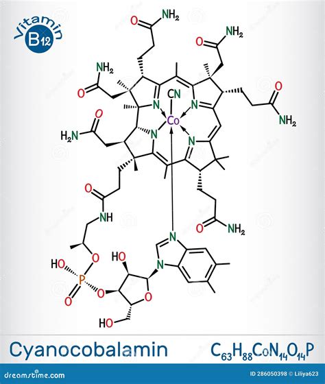 Cyanocobalamin Cobalamin Molecule It Is A Form Of Vitamin B12