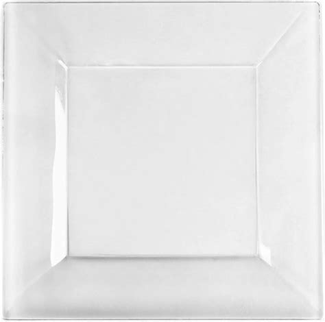 Ecoquality 95 Inch Clear Square Plastic Plates