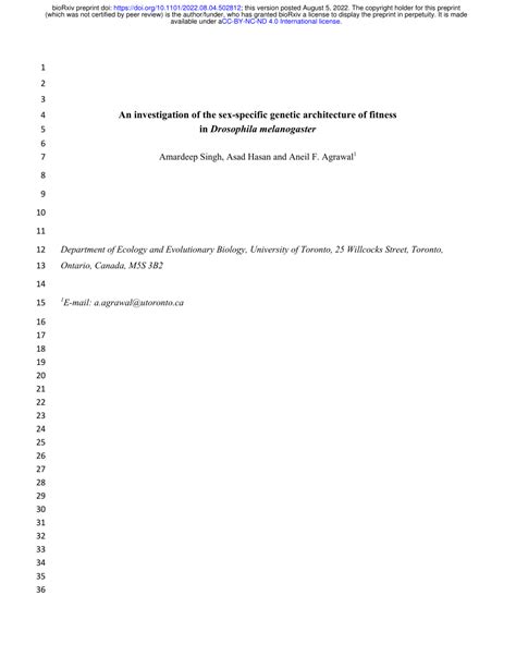 PDF An Investigation Of The Sex Specific Genetic Architecture Of