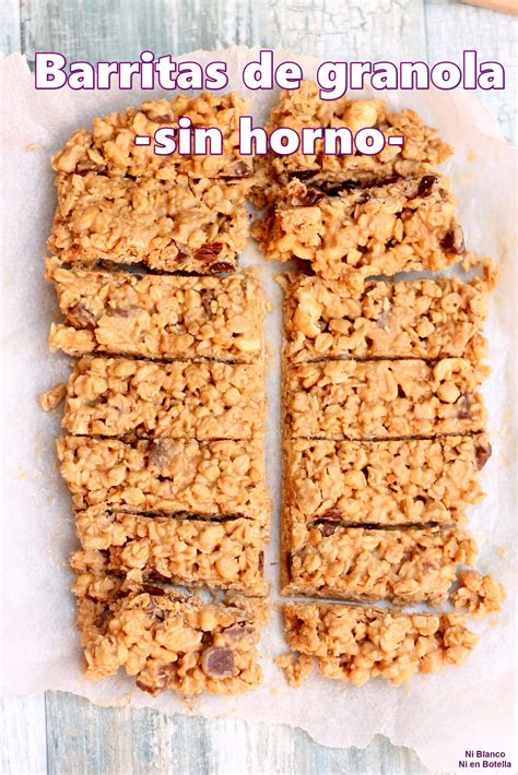 Barritas De Granola O Cereales Sin Horno Ni Blanco Ni En Botella