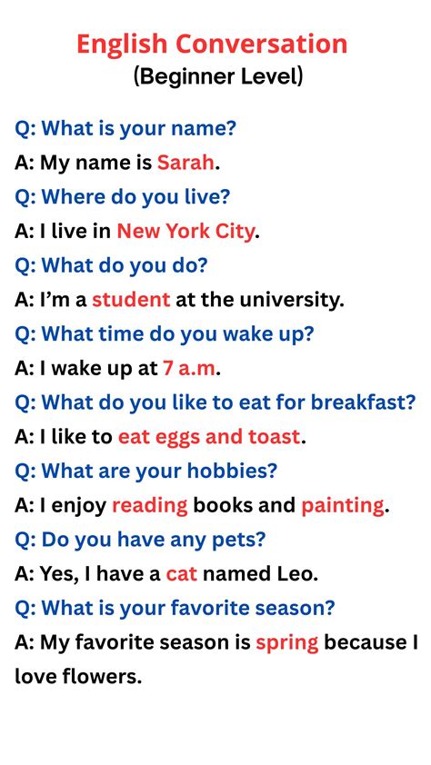 beginner english conversation daily qa practice conversation