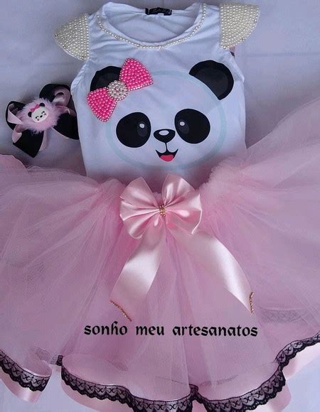 Saia Tutu Body Personalizado Urso Panda Elo7